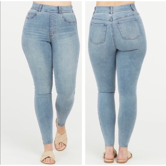 SPANX Denim - Spanx Jean-ish Ankle Leggings Light Wash High Rise Skinny Jeans XL 20275R